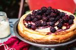 American Blackberry Almond And White Chocolate Cheesecake Recipe Dessert
