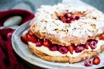 American Strawberry and Raspberry Parisbrest Recipe Dessert