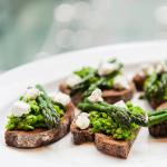 American Asparagus and Crushed Peas on Toast Dinner
