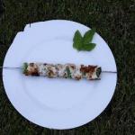 American Chicken Skewers with Yoghurt and Mint Appetizer