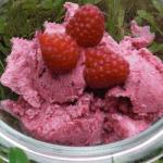 American Raspberry Icecream Selfmade Dessert