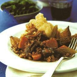 American Braised Beef with Barley Appetizer