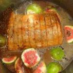 American Roast Pork with Honey and Its Figs christmas Dessert