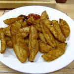 American Spicy Baked Potato Wedges vegan BBQ Grill