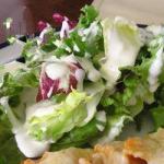 Canadian Salad of Lettuce with Dressing of Yogurt Dinner