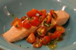 Australian Salmon With Tomato Basil Relish Appetizer