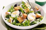 Egg And Lettuce Salad With Garlic And Herb Croutons Recipe recipe