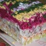 Russian Russian Beet Salad with Herring Recipe Appetizer