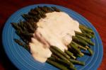 American Asparagus With Creamy Mustard Onion Sauce Appetizer