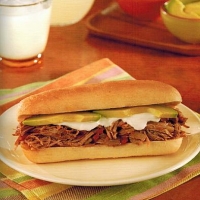 British Green Chile Pulled Pork Sandwiches Appetizer