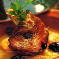 British Lamb Shank With Prunes And Apricots Appetizer
