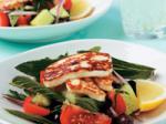 British Greek Salad with Haloumi Cheese Appetizer