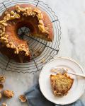 British Honey Quince and Walnut Pound Cake with Salty Honeyed Walnuts Appetizer