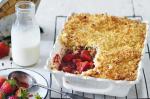 American Strawberry and Coconut Crumble Recipe Dessert