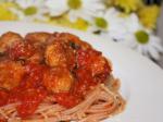 American Spaghetti With Chicken Meatballs 1 Dinner