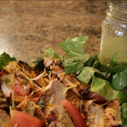 American Chili Crusted Grilled Chicken Salad with Lime Cilantro Dressing BBQ Grill