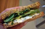 American Goat Cheese Sandwich With Avocado Celery Walnut Pesto and Watercress Dinner