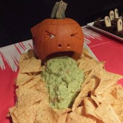 American Spewing Pumpkin Guacamole Appetizer