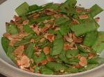 American Slivered Snow Peas With Almonds Appetizer