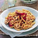 Canadian Fusilli Pasta with Shrimp and Peppers Appetizer