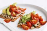 American Smashed White Beans Cherry Tomatoes And Avocado Recipe Appetizer
