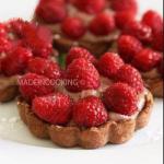 British Tartlets Chocolate with Raspberries Dessert
