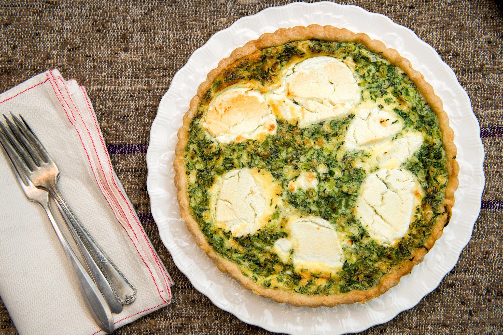 British Quiche With Herbs and Goat Cheese Recipe Dessert