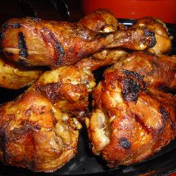 American Lemon and Black Pepper Marinated Grilled Chicken Legs BBQ Grill