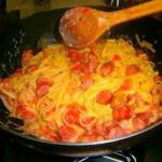 Noodles with Linguica recipe