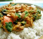 American Spinach and Pumpkin Curry Dinner
