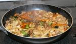 Chinese Garlic Sausage and Broccoli Linguine Dinner