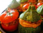 French Petits Farcis  Provence Stuffed Baked Vegetables Appetizer