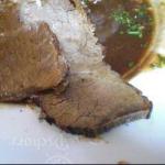 German Bavarian Roasting of Marinaded Meat braised Beef Appetizer