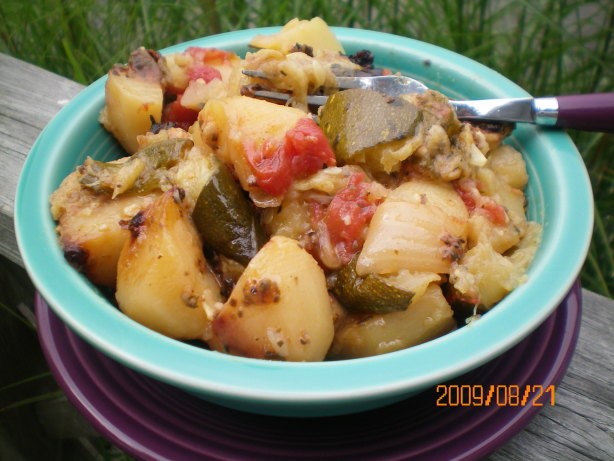 Greek Briami greek Ovenroasted Vegetables Appetizer