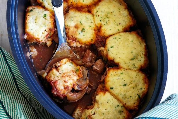 American Slowcooker Veal Casserole With Cheesy Parsley Dumplings Recipe Appetizer