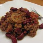 British Chili Con Carne with Beans and Vegetables Appetizer