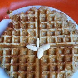 Canadian Waffles with Almonds Dessert