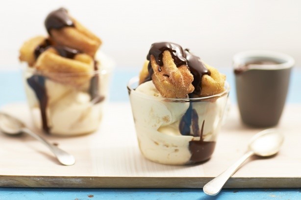 British Choccaramel Churros Sundae Recipe Dessert