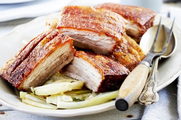 British Crispy Skin Pork Belly Recipe Appetizer