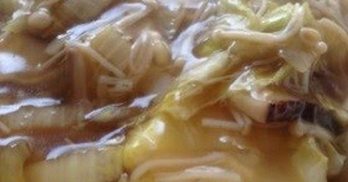 Chinese Tofu with Enoki Mushrooms and Chinese Cabbage Ankake Sauce 2 Appetizer