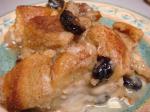 French White Chocolate and Cherry Bread Pudding Dessert