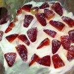 American Pavlova of Chocolate and Strawberries Dessert