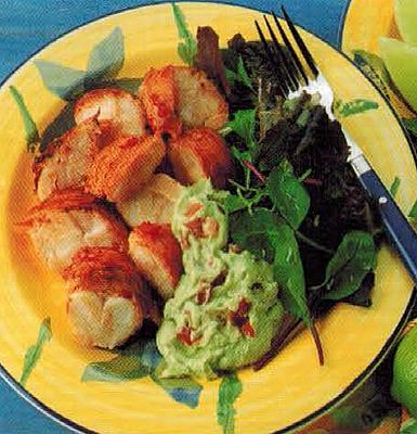 Canadian Lobster Tails With Avocado Sauce Dinner