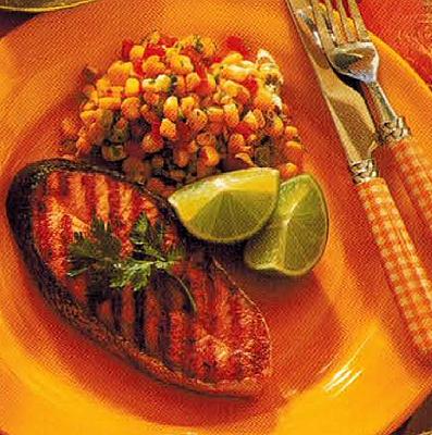 Salmon With Chillicorn Salsa recipe