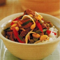 Chinese Teriyaki Beef And Soy Bean Stir - Fry Dinner