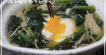 British Softboiled Egg in a Spinach and Enoki Mushroom Nest 1 Appetizer