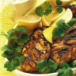 Indian Grilled Chicken Breast in Indian Art Appetizer