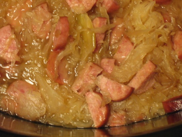 American Delicious Kielbasa and Sauerkraut Dinner