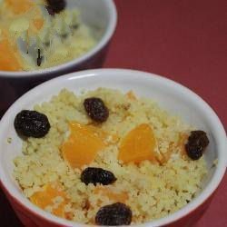 Canadian Semolina Sweetened to the Cinnamon Raisins and Clementines Dessert