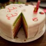 American Birthday Cake Rainbow Dessert